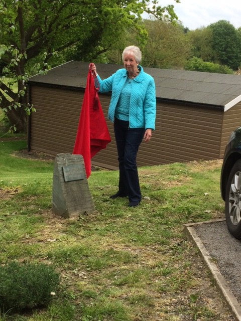 unveiling the village green sign